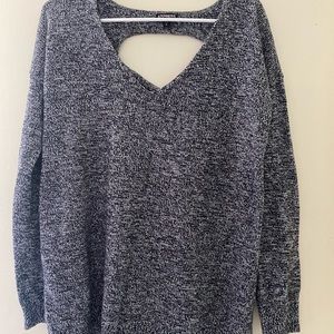 Express sweater with back opening details